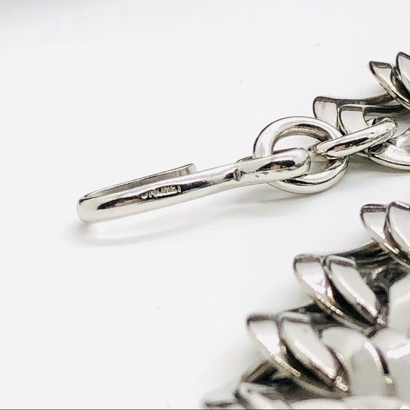 Vintage Signed Monet Silver Necklace & Bangle - Picture 9 of 16